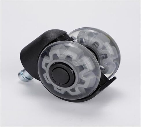 (Pack of 5) 2 Inch Black and White Office Chair Clear Wheels Swivel Computer Casters Casters(White) in Saudi Arabia
