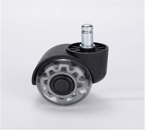 (Pack of 5) 2 Inch Black and White Office Chair Clear Wheels Swivel Computer Casters Casters(White) in Saudi Arabia