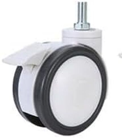 1 Piece 4-inch Universal Silent Screw Medical Caster Beauty Equipment Nursing Bed Pole Double-Piece Row(Screw-Double-Braked) in Saudi Arabia