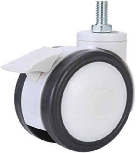 1 Piece 4-inch Universal Silent Screw Medical Caster Beauty Equipment Nursing Bed Pole Double-Piece Row(Screw-Double-Braked) in Saudi Arabia