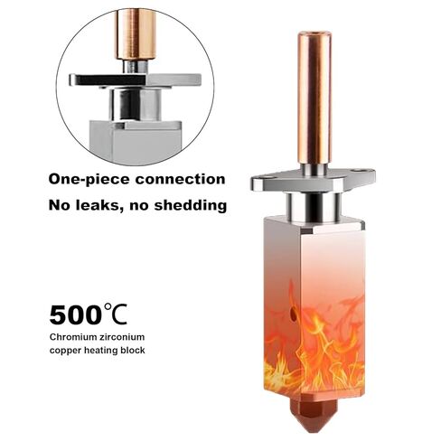 مجموعة Bambu Lab Hotend P1P/P1S مع فوهات الاستعدادات ، متوافقة مع Bambu Lab P1P/P1S Series 3D Printers ، 4 PCS Floused Steel Fouts (0.2 ، 0.4 ، 0.6 ، 0.8 مم) مع أدوات DIY وصندوق الأجزاء in Kuwait