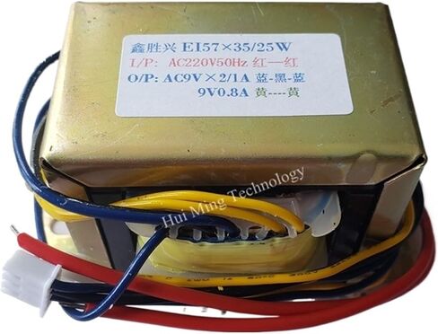 12V-0-12V 0.9A 9V 0.2A Transformer 220V 25VA 9V-0-9V 1A 9V 0.8A EI57*35 SPEAKER POWER SPEWOOFER TRANSPER FOR HF-057 (2x12V 0.9A 9V 0.2a) in Saudi Arabia
