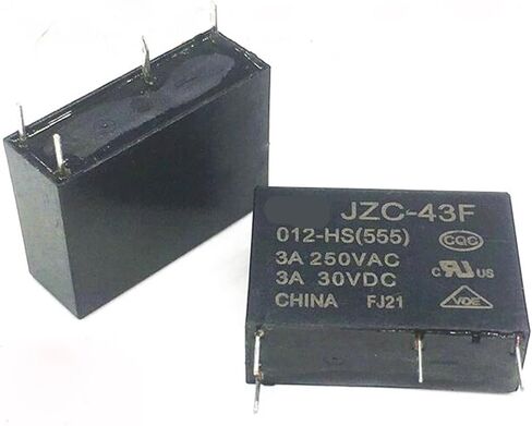 JZC-43F-012-HS555 JZC43F012HS555 DC12V 12VDC 12V 3A RELAY 4PIN 5PCS in Saudi Arabia