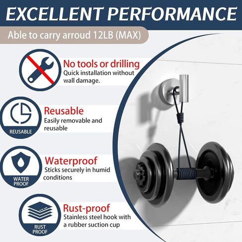 Suction Cup Hooks for Shower,Bathroom,Kitchen,Window,Glass Door,Mirror,Tile,15LB Heavy Duty No-Drill Bath Robe Hook for Hanging Loofah,Towel,Coat,Cloth,Wreath in Saudi Arabia