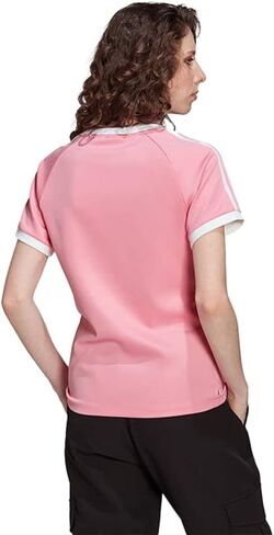 adidas Originals Adicolor Slim 3-Stripes T-Shirt Bliss Pink LG in Saudi Arabia