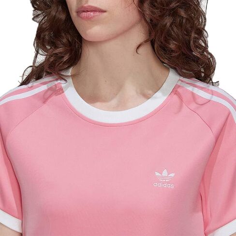 adidas Originals Adicolor Slim 3-Stripes T-Shirt Bliss Pink LG in Saudi Arabia