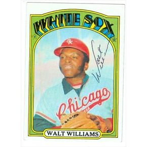 Autograph Warehouse 38058 Walt Williams Autographed Baseball Card Chicago White Sox 1972 Topps No. 15 67 in Saudi Arabia