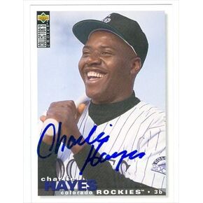 مستودع توقيعه 40535 تشارلي هايز بطاقة البيسبول كولورادو روكيز 1995 Upper Deck Collectors اختيار رقم 445 in Kuwait