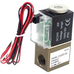2V025-08 Normally Closed Wire lead type Pneumatic Control Valve 12V 24V 220V 1/4" 2 Way 2 Position Air Solenoid Valve(PSL 8mm fittings,2V025-06 NC AC220V) in Saudi Arabia