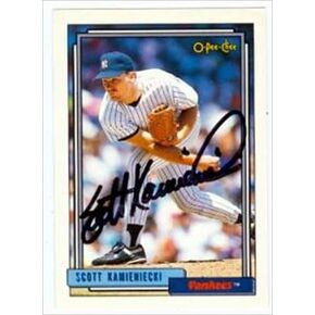 مستودع توقيعه 42122 Scott Kamieniecki Cardball Card New York Yankees 1992 O-Pee-Chee No. 102 in Kuwait