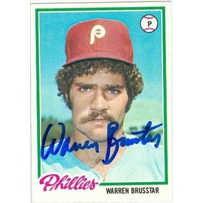 توقيعه مستودع 45263 وارن بروسستار بطاقة البيسبول فيلادلفيا فيليز 1978 TOPPS NO .297 in Kuwait