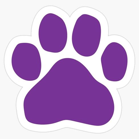Purple Paw Print Sticker Vinyl مقاومة للماء ملصق ملصق محمول سيارة الكمبيوتر المحمول ملصق ملصق الوفير 5 " in Saudi Arabia