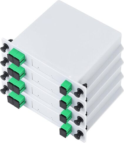 4-Pack SCAPC PLC Fiber Optic Splitter 1x2 Cassette Card Inserting, Optic Fiber Splitter for Home Wiring, LAN, Network Rooms, Fiber Distribution Box in Saudi Arabia