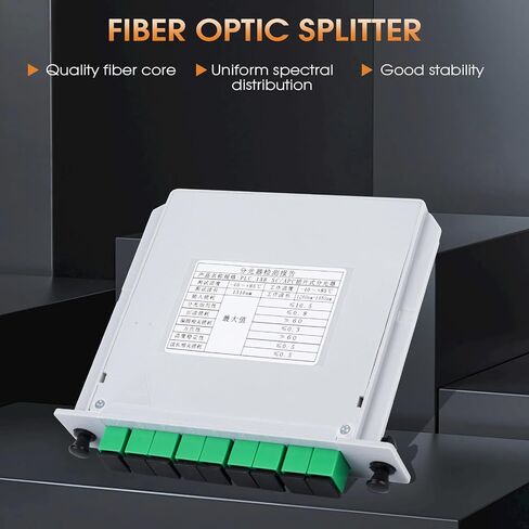 4-Pack SCAPC PLC Fiber Optic Splitter 1x2 Cassette Card Inserting, Optic Fiber Splitter for Home Wiring, LAN, Network Rooms, Fiber Distribution Box in Saudi Arabia