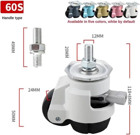 1 Piece 60F/60S Handle Wheel Level Adjustment Suitable for Machinery, Furniture and appliances(60S) in Saudi Arabia