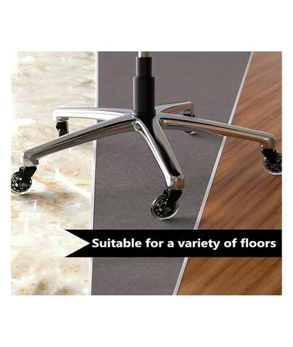 (Pack of 5) 2.5/3 inch Caster Office Chair M10/M11 Silent Swivel Caster PU Swivel Caster Strong Bearing Transparent Wheel Black(3 Inch-10-22mm) in Saudi Arabia