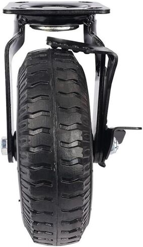 1 Pack Factory Heavy Duty 8 Inch Pneumatic Rubber Wheel Side Brake Air Hotel Luggage Trolley Caster Universal in Saudi Arabia