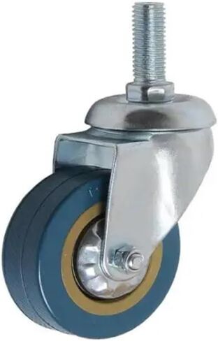 2 4-inch M10/M12 PVC Screw Universal Wheels wear-Resistant Load-Bearing Industrial Gray casters Supermarket 10mm/12mm(12mm) in Saudi Arabia