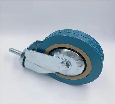 2 4-inch M10/M12 PVC Screw Universal Wheels wear-Resistant Load-Bearing Industrial Gray casters Supermarket 10mm/12mm(12mm) in Saudi Arabia