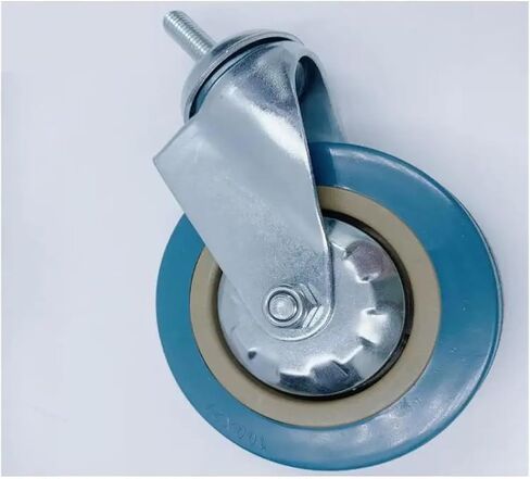 2 4-inch M10/M12 PVC Screw Universal Wheels wear-Resistant Load-Bearing Industrial Gray casters Supermarket 10mm/12mm(12mm) in Saudi Arabia