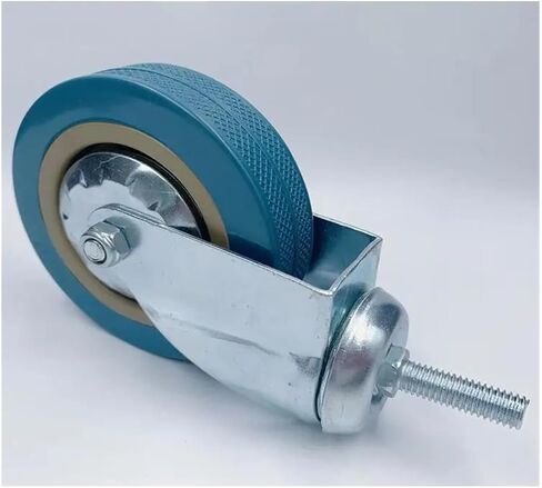 2 4-inch M10/M12 PVC Screw Universal Wheels wear-Resistant Load-Bearing Industrial Gray casters Supermarket 10mm/12mm(12mm) in Saudi Arabia