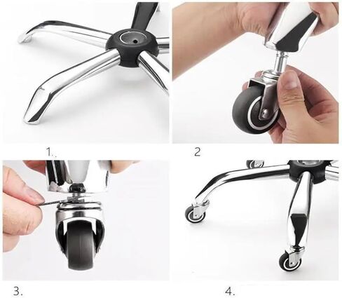 (5 عبوات) مكتب صامت كرسي كرسي Computer دوار دوار دوارة محور العجلة المطاطية (style 1.5 بوصة circlip) in Saudi Arabia