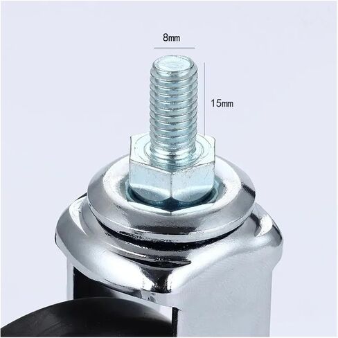 4 Pieces/lot 2.5 inch Lead Screw Chrome Plated Dining Wheel Rubber Caster Trolley Silent Wheel Furniture in Saudi Arabia