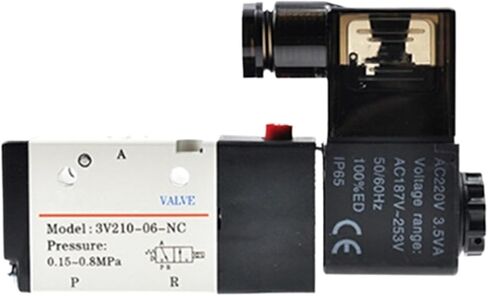 Solenoid Valve 3V200 Series 3V210 3V220 220V 110V 24V 12V 3 PORT 2 POTTER TERMINAL/GROMMET نوع واحد/مزدوج الملف اللولبي (3V210-06-NC (GROMMET ، DC 12V) in Kuwait