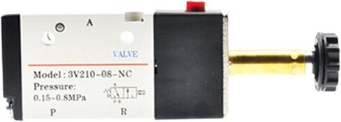 Solenoid Valve 3V200 Series 3V210 3V220 220V 110V 24V 12V 3 PORT 2 POTTER TERMINAL/GROMMET نوع واحد/مزدوج الملف اللولبي (3V210-06-NC (GROMMET ، DC 12V) in Kuwait