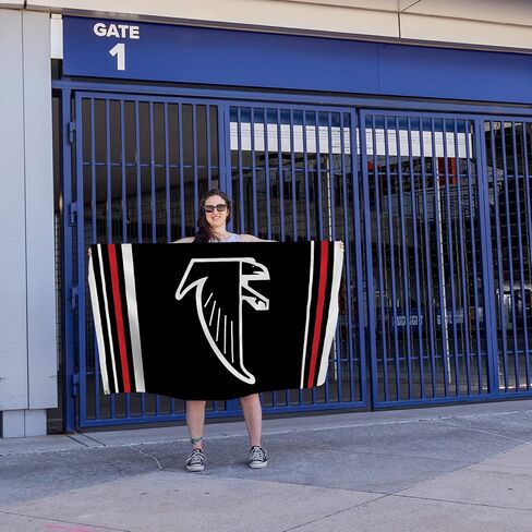 RICO Industries NFL Atlanta Falcons Retro 3 'X 5' Banner Flag 3 'x 5' banner flag side -side - indoor or ourdoor - décor décor in Saudi Arabia