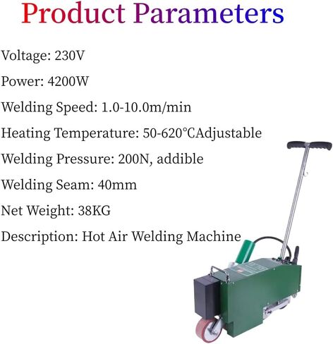 230V 4200W TPO مقاوم للماء لفائف الهواء الساخن سقف السقف PVC EDGE SEALING ELECTRICAL FUSION LELDIN in Kuwait