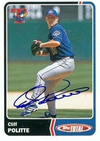 مستودع توقيعه 104295 بطاقة بيسبول موقعة كليف بوليت تورنتو بلو جايز 2003 TOPPS TOTAL NO. 675 in Kuwait