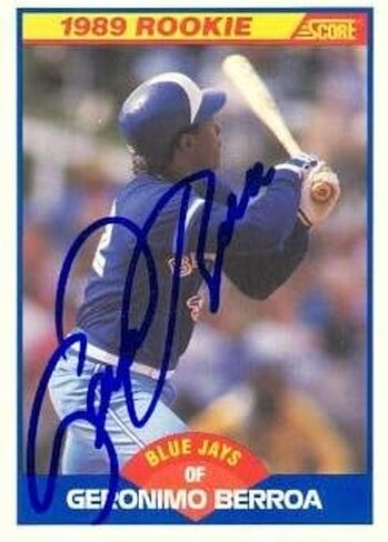 مستودع توقيعه 102949 Geronimo Berroa Card Baseball Card Toronto Blue Jays 1989 SCORE NO. 632 ROOKIE in Kuwait