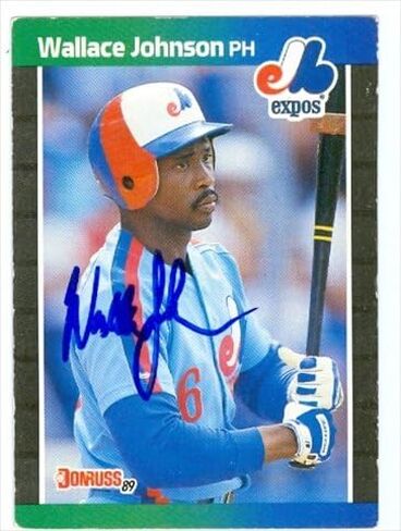 مستودع توقيعه 38975 Wallace Johnson بطاقة البيسبول معرض Montreal Expos 1989 Donruss No. 484 in Saudi Arabia