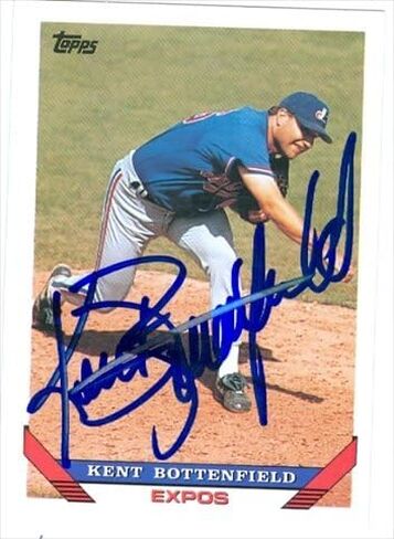 Autograph Warehouse 38263 Kent Bottenfield Autographed Baseball Card Montreal Expos 1993 Topps No. 695 in Saudi Arabia