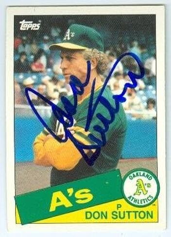 Autograph 120840 Oakland Athletics 1985 Topps No. 116T Traded Set Don Sutton Autographed Baseball Card in Saudi Arabia
