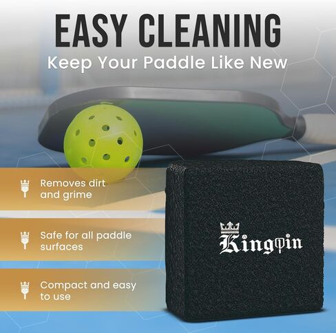 ممحاة مجداف Kingpin 2 "x2" x1 "، منظف مطاط أسود ، غير كاشف لمحطات المخلل | آمن لجميع أسطح ألياف الكربون المجداف | المعدات الخارجية والرياضية in Saudi Arabia