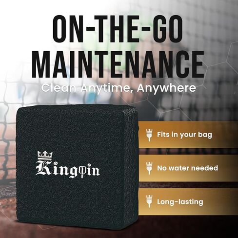 ممحاة مجداف Kingpin 2 "x2" x1 "، منظف مطاط أسود ، غير كاشف لمحطات المخلل | آمن لجميع أسطح ألياف الكربون المجداف | المعدات الخارجية والرياضية in Saudi Arabia
