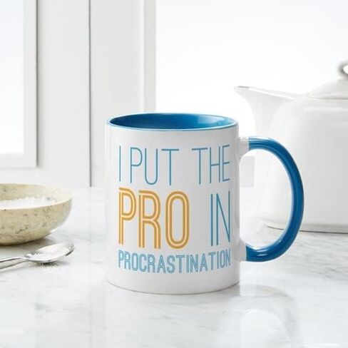Cafepress Procrastination Pro Mug 11 OZ (325 ML) CERAMIC COFFE MUG in Kuwait