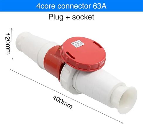 مقبس التوصيل الصناعي المقاوم للماء 3 Core 4 Core 5 Hole Hole 63a Connector Aviation Socket (3 Core Blue) in Kuwait