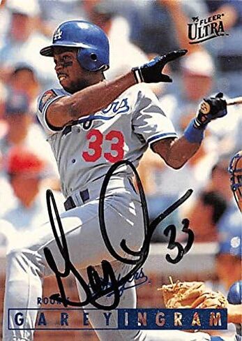 Autograph 157137 لوس أنجلوس دودجرز 1995 Fleer Ultra No. 397 Rookie Garey Ingram Card Baseball Card in Kuwait