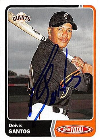 189811 San Francisco Giants FT 2003 Topps Total No. 455 Deivis Santos Card Baseball Card in Kuwait