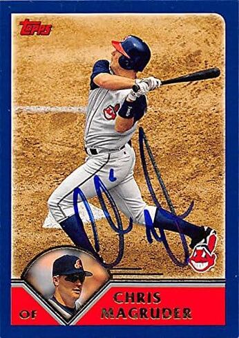 190443 Cleveland Indians Ft 2003 Topps No. 611 Chris Magruder Autographed Baseball Card in Saudi Arabia