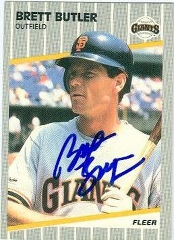 Autograph 156820 San Francisco Giants 1989 Fleer No. 324 Brett Butler Autographed Baseball Card in Saudi Arabia