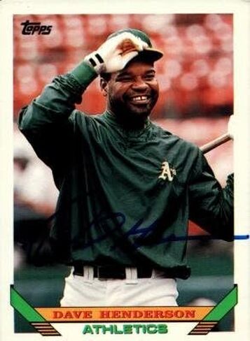 توقيعه 121671 أوكلاند لألعاب القوى 1993 Topps No. 473 Dave Henderson Card Baseball Card in Saudi Arabia