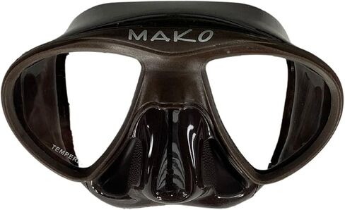 Mako Minimus Freedive Mask - قناع الغوص المجاني منخفض الحجم من أجل الرمح المحرر - مجال العرض الواسع - المظهر المنخفض الفائق - شملت حالة السفر ضمان in Kuwait