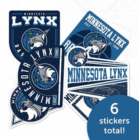 Desert Cactus Minnesota Lynx Sticker WNBA الوطنية للسيدات لكرة السلة للسيدات مرخصة رسميًا فينيل شارات لقب محمول سجلات السيارة (النوع 2-3) in Kuwait
