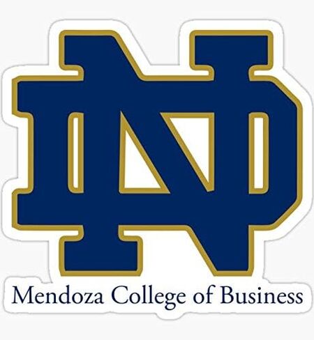 شعار Notre Dame Mendoza College of Business - رسومات ملصق - تلقائي ، جدار ، كمبيوتر محمول ، خلية ، ملصق شاحنة للنوافذ ، السيارات ، الشاحنات in Kuwait