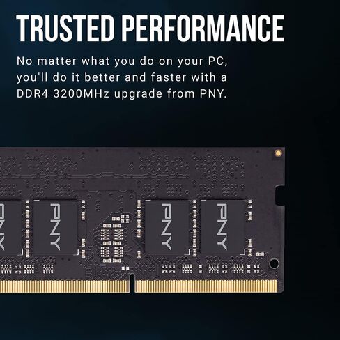 PNY Performance 16GB (2x8GB) DDR4 DRAM 3200MHz (PC4-25600) CL22 (Compatible with 2666MHz, 2400MHz or 2133MHz) 1.2V Dual Channel Notebook/Laptop (SODIMM) Computer Memory Kit – MN16GK2D43200-TB in Saudi Arabia