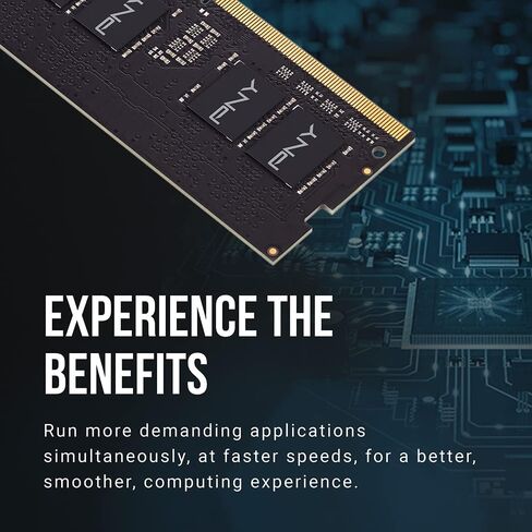 PNY Performance 16GB (2x8GB) DDR4 DRAM 3200MHz (PC4-25600) CL22 (Compatible with 2666MHz, 2400MHz or 2133MHz) 1.2V Dual Channel Notebook/Laptop (SODIMM) Computer Memory Kit – MN16GK2D43200-TB in Saudi Arabia
